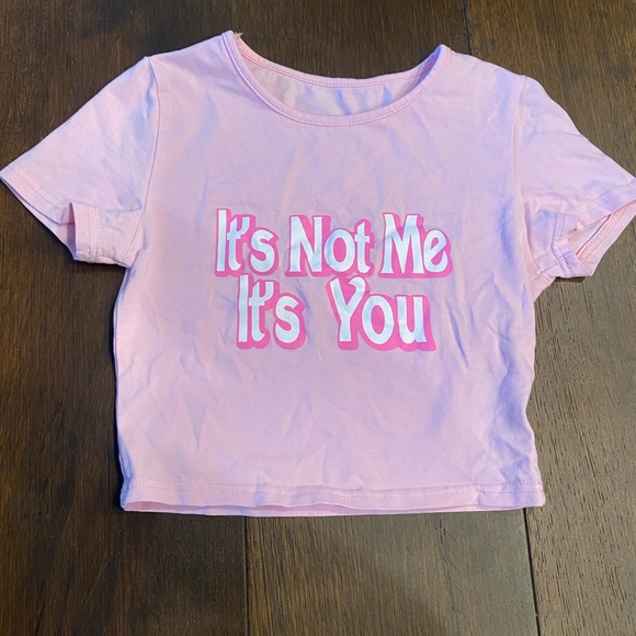 Y2K “it’s not you it’s me” cropped baby tee - Picture 1 of 3